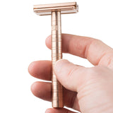 Henson AL13 Copper Aluminium Safety Razor with Stand