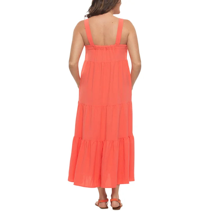 Black Bow Women's Tiered Maxi Dress