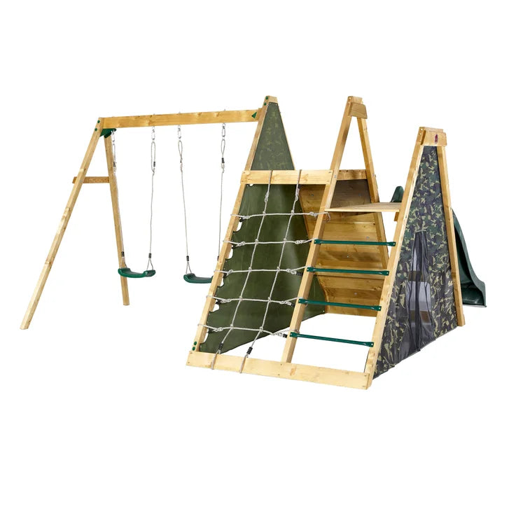 Plum Climbing Pyramid Wooden Climbing Frame with Swings