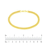 Hollow Miami Cuban Bracelet in Yellow Gold