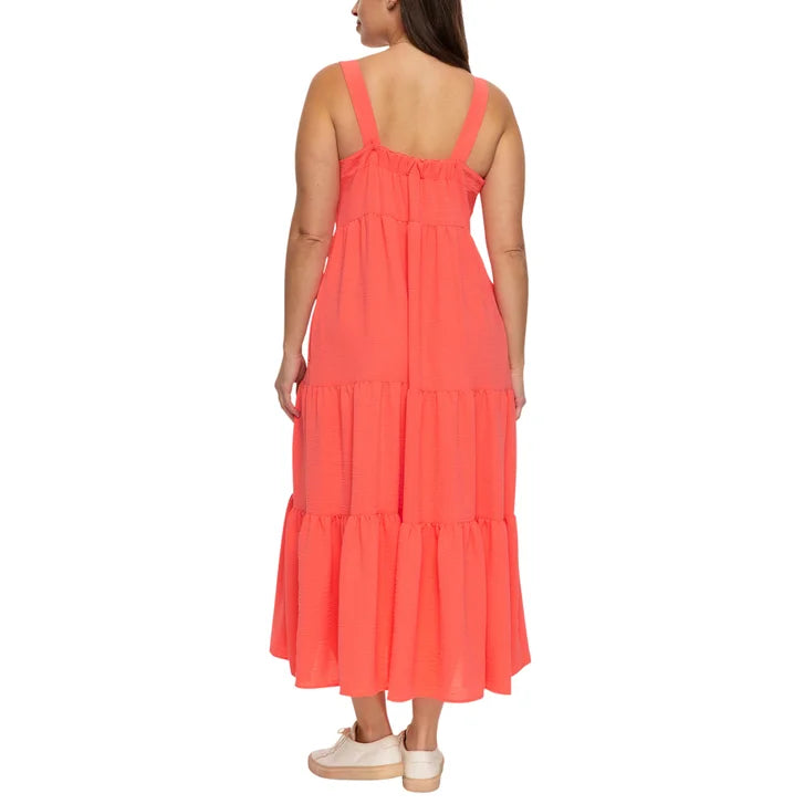 Black Bow Women's Tiered Maxi Dress