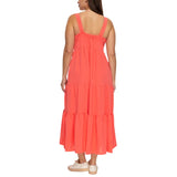 Black Bow Women's Tiered Maxi Dress