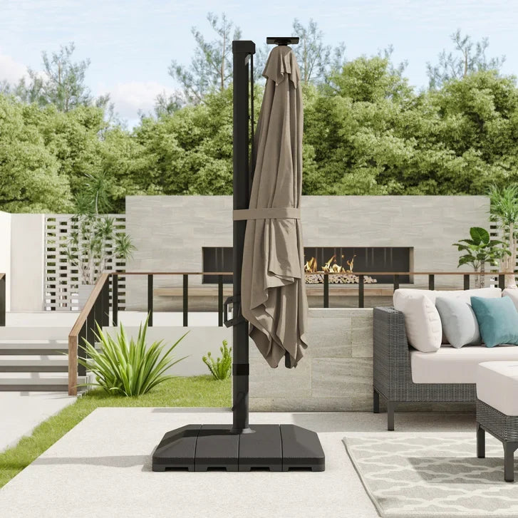 Sirio 4 m x 3 m (13 ft. x 10 ft.) Cantilever Umbrella with Solar Powered LED