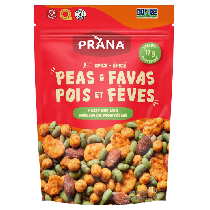 Prana Spicy Peas and Favas Snack, 2 × 1 kg