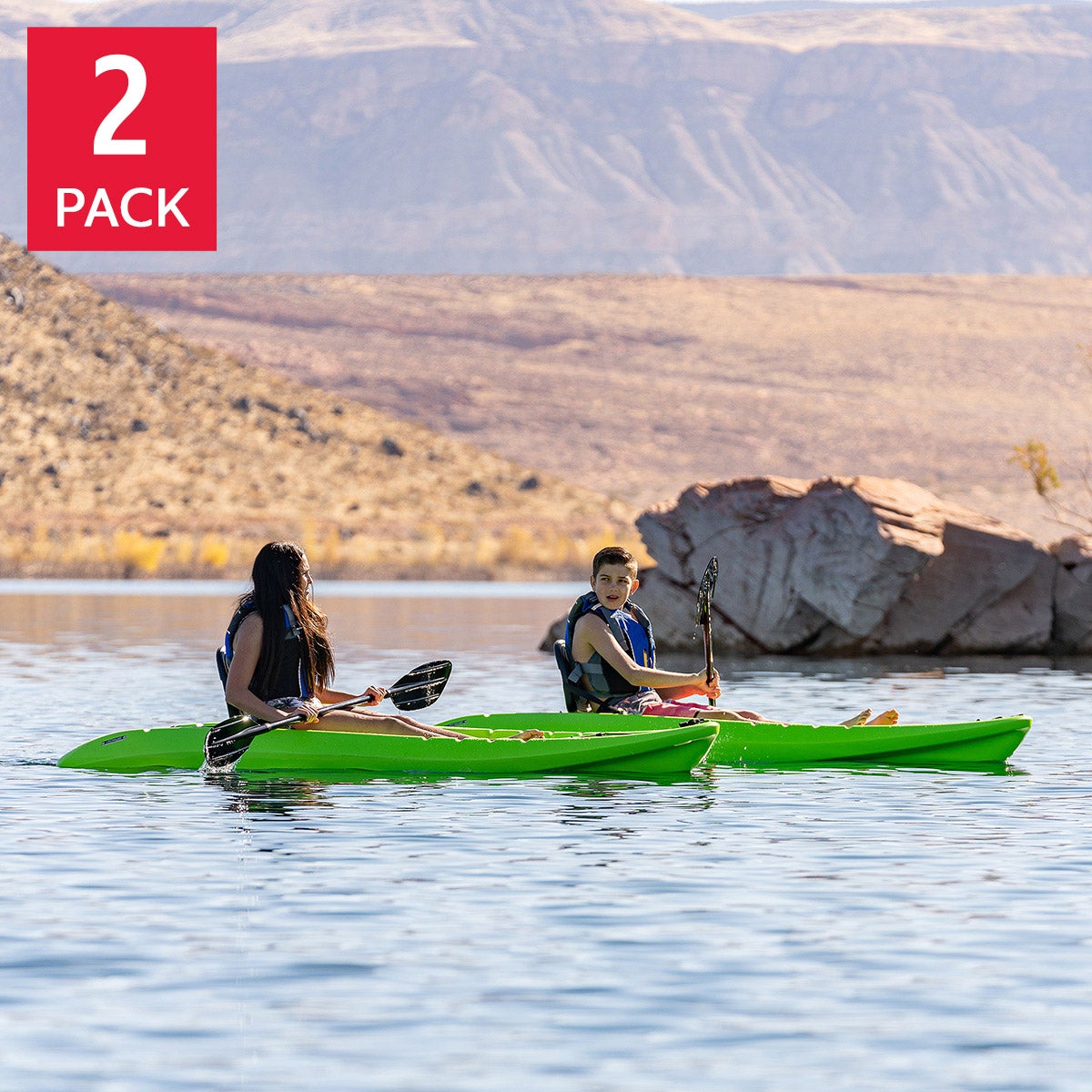 Lifetime Volt 85 Sit-On-Top Kayak with paddles, 2-pack