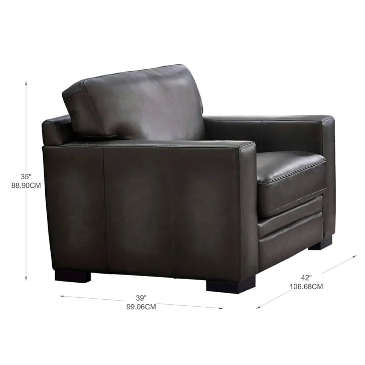 Prospera Home Luca Top-grain Leather Sofa and Chair