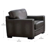 Prospera Home Luca Top-grain Leather Sofa and Chair