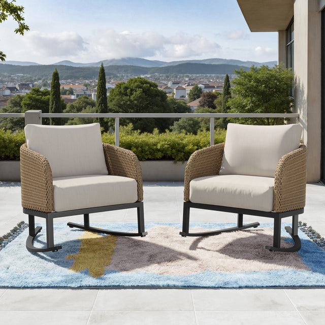 Florina 2-piece Patio Rocking Chair Set L2