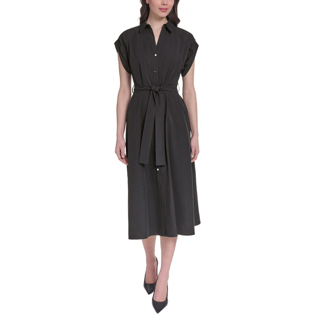DKNY Women's Belted Shirt Dress Y6