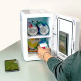 Koolatron 6 Litre Compact Cosmetics Mini Fridge with LED Lighted Dimmable Makeup Mirror