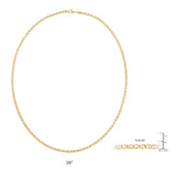 Diamond Cut Mariner Chain Necklace