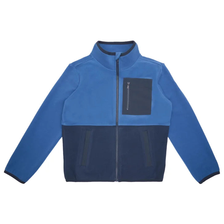 Miles The Label Boys' and Girls' Full Zip Sweater With Side Pockets