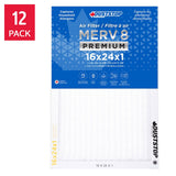 Duststop MERV 8 Premium Pleated Furnace Filter, 12-pack