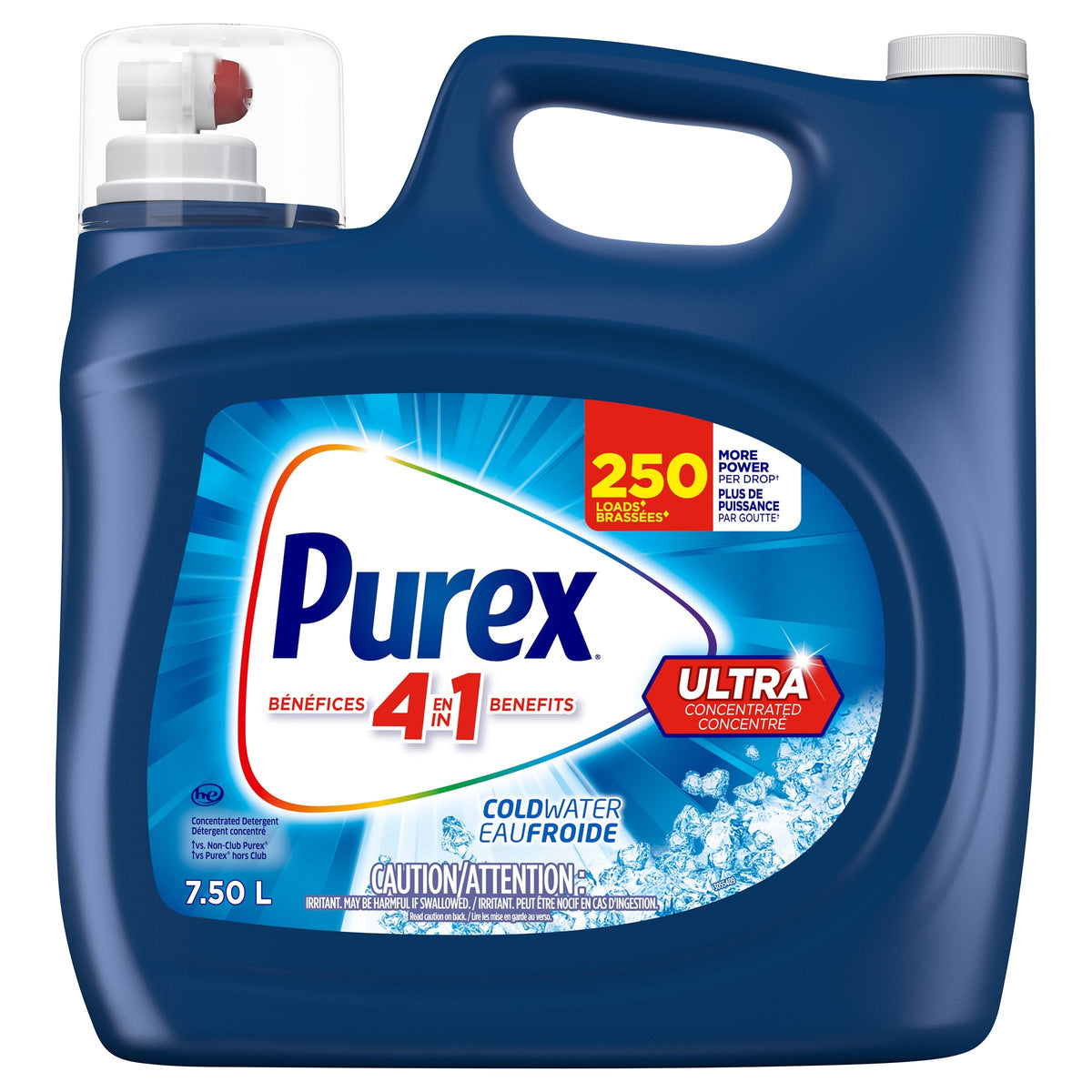 Purex Cold Water Ultra Concentrated Laundry Detergent, 250 Wash Loads