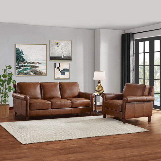 Prospera Home Larsen Top Grain Leather Sofa and Chair S9