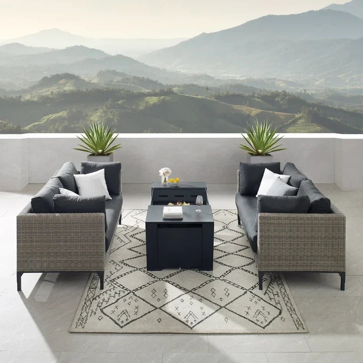Aberdeen 3-piece Patio Conversation Set with Fire Table