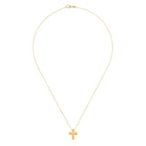 High Polish Cross Pendant in Yellow Gold