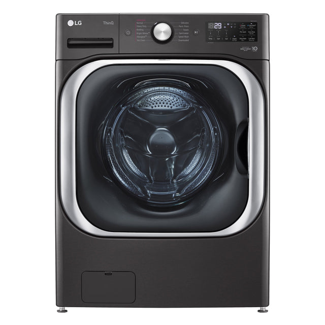 LG 6.0 cu ft. Black Steel Front Load Washer with Smart Wi-Fi and TurboWash F7