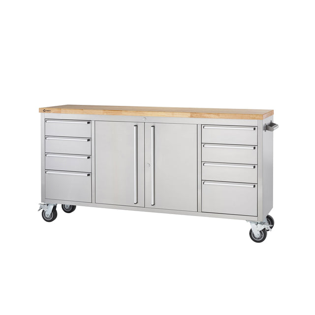 Trinity 72 in. Stainless-steel Rolling Workbench U9