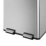 EKO 42L+42L Dual Compartment Stainless Steel Step Can