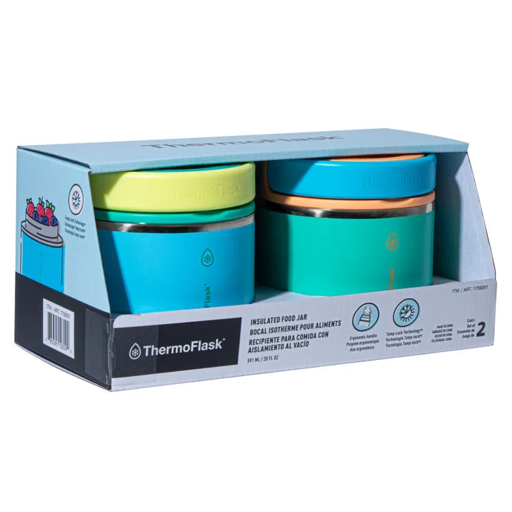 Thermoflask 590 ml (20 oz) Insulated Food Jar, 2-pack