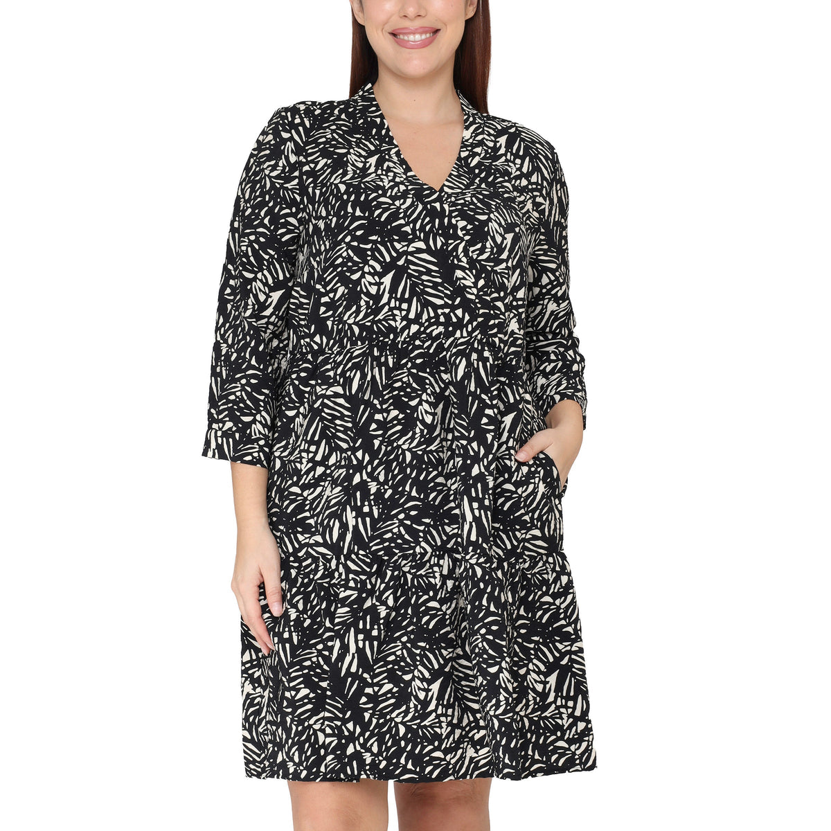 Tahari Women's Three-Quarter Sleeve Dress