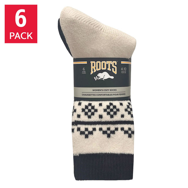 Roots Women’s Cozy Crew Sock, 6-Pairs G4