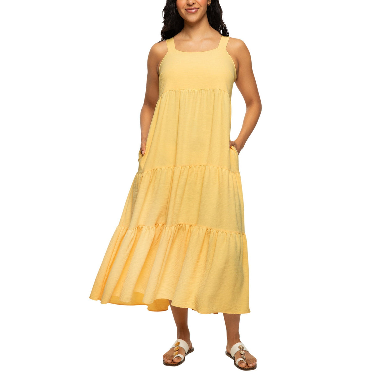 Black Bow Women's Tiered Maxi Dress