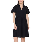 Tahari Women's Short-Sleeve Tiered Dress