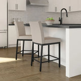 Amisco Drift Black Metal Frame Counter Stool