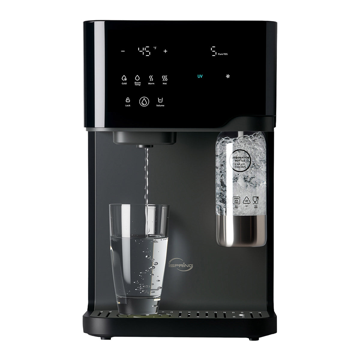 iSpring Sparkling Reverse Osmosis Water Maker with UV, Hot & Cold, TDS Monitor