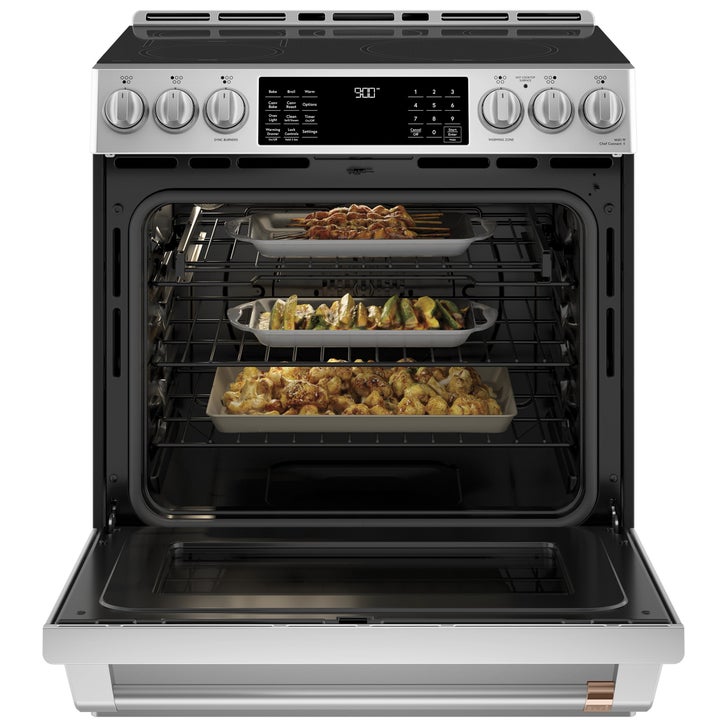 Café 30 in. 5.7 cu. ft. Stainless-steel Slide-In Induction Range with Wi-Fi