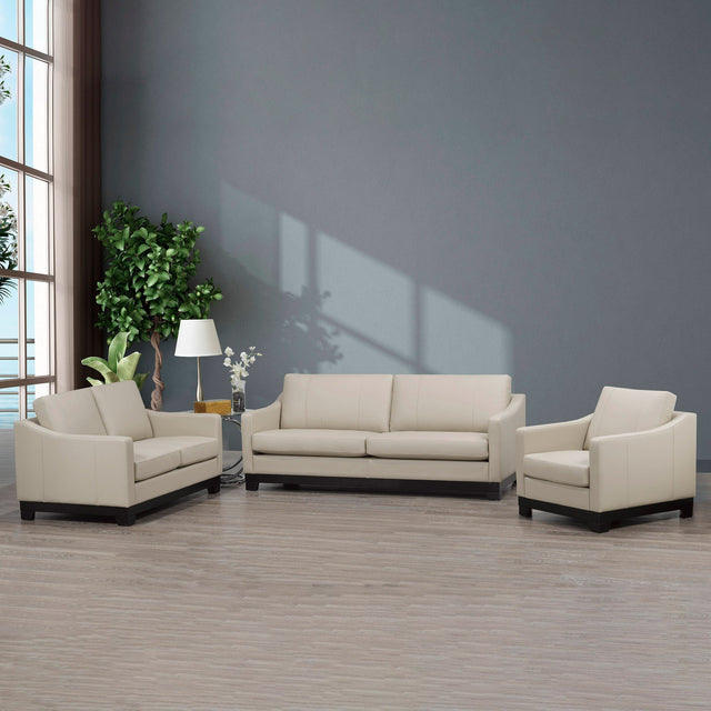 Omni Top-grain Leather Sofa, Loveseat, and Chair A6