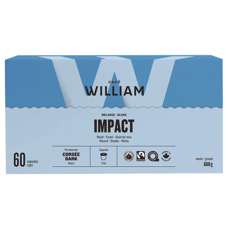 Cafe William Impact Dark Roast Single-serve K-cup Coffee Pods, 120-count