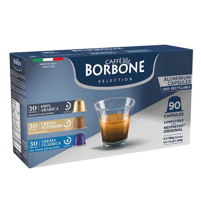 Caffé Borbone Nespresso Compatible Coffee Capsule Pods, Variety Box, 90-count I3