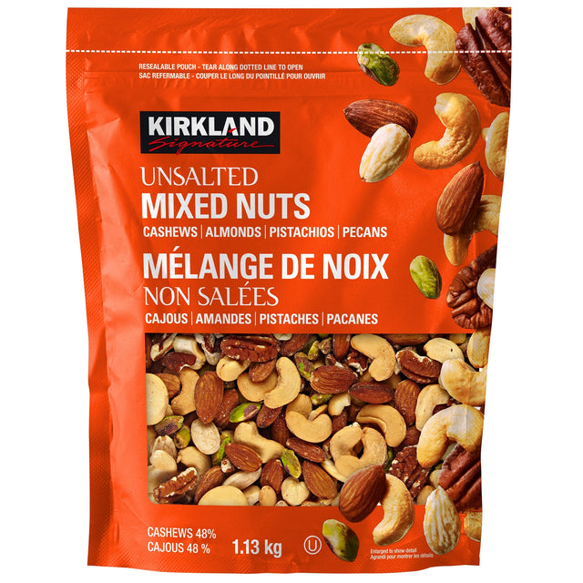 Kirkland Signature Unsalted Mixed Nuts, 1.13 kg S4