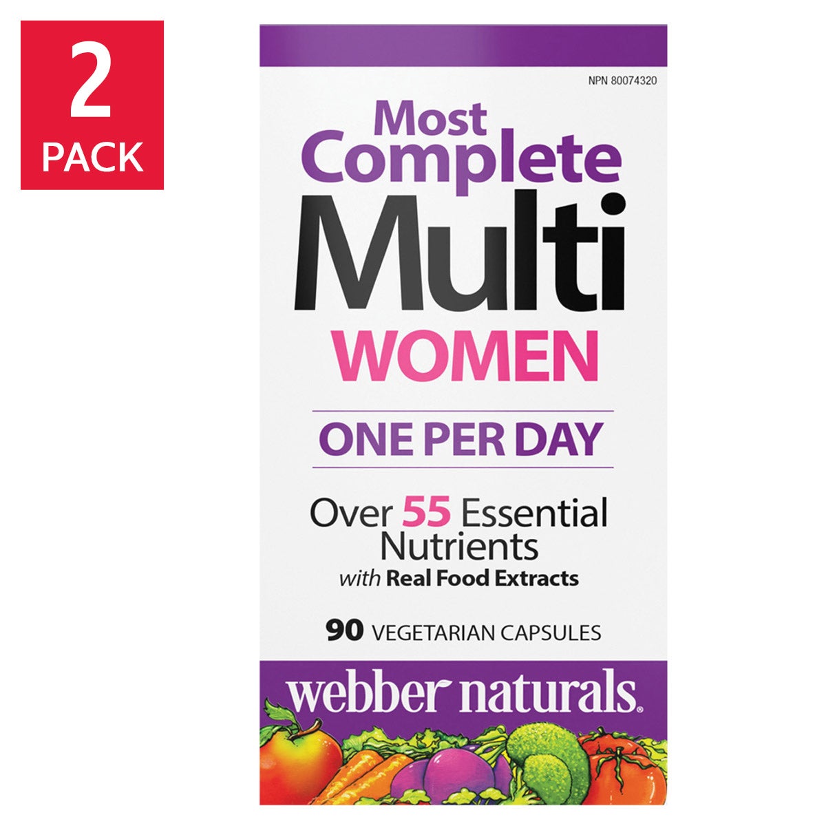 webber naturals Women's Most Complete Multi - 2 x 90 vegetarian capsules