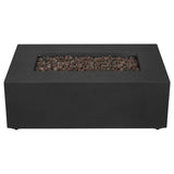 Real Flame Aegean Steel 42 in. Rectangle Fireplace