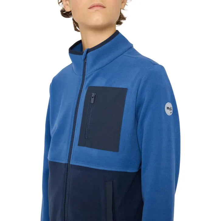 Miles The Label Boys' and Girls' Full Zip Sweater With Side Pockets
