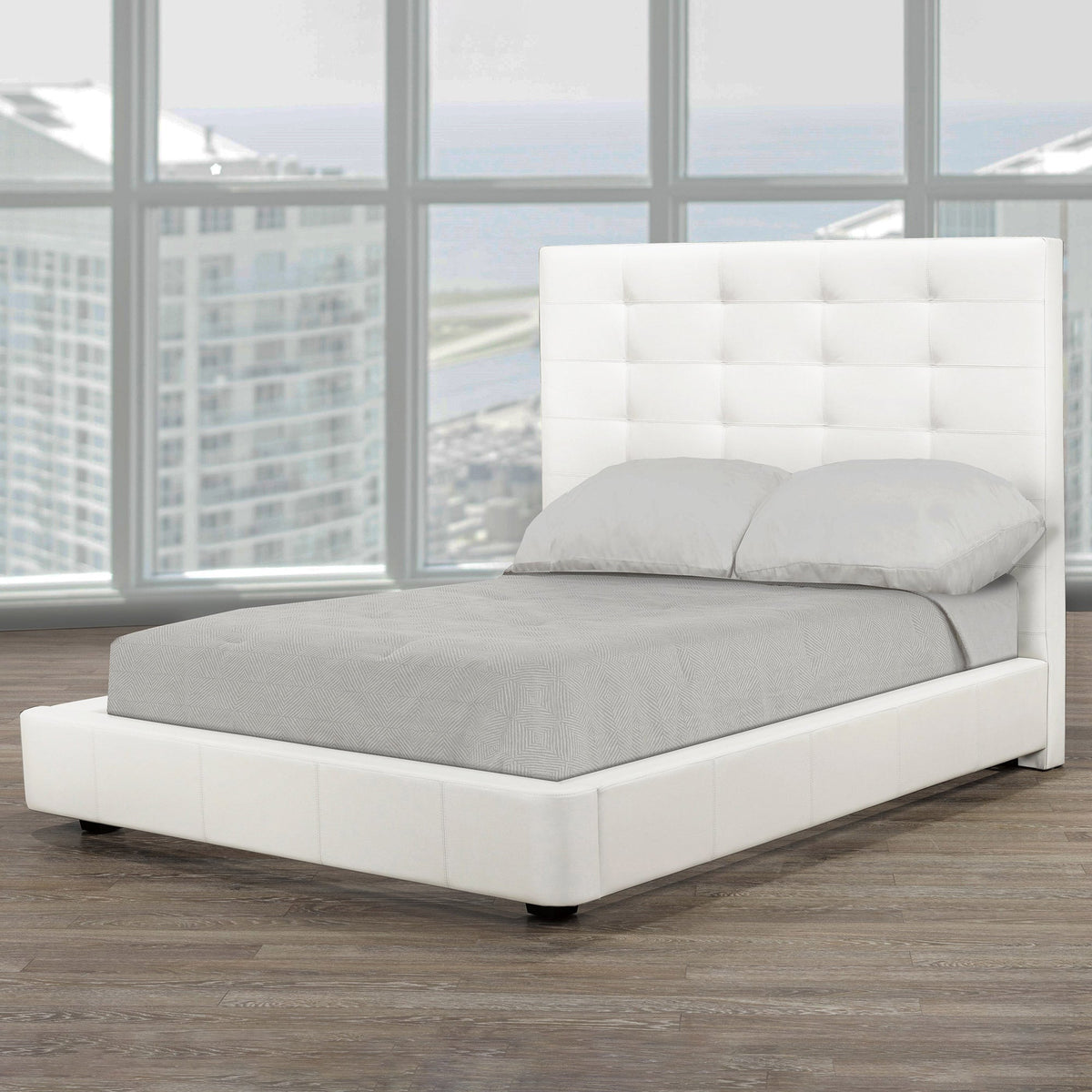 Urbania Modern Top Grain Leather Bed