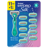 Schick Hydro Silk Ultra Sensitive Razor + 11 Cartridges