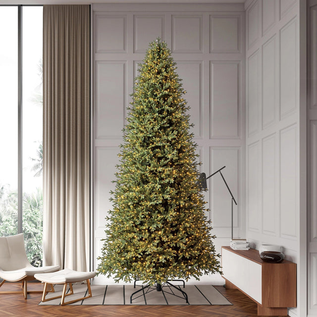 3.6m (12 ft) Pre-Lit Aspen Artificial Christmas Tree, 4,430 Color-Changing Radiant Micro Twinkle LED® Lights Y4