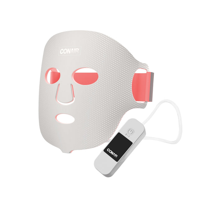 Conair True Glow LED Light Therapy Face Mask with Velour Storage Pouch Y4