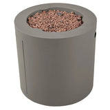 Real Flame Aegean Steel 24 in. Round Patio Fire Table