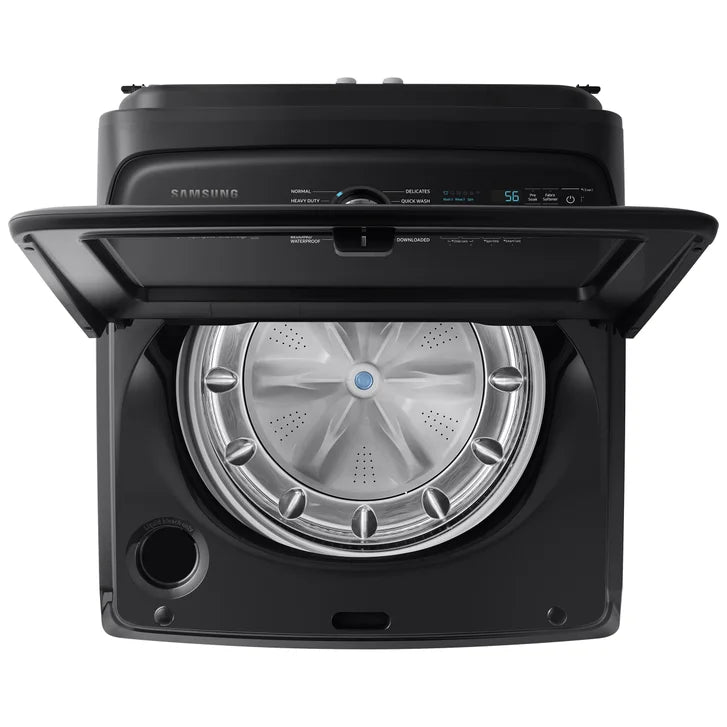 Samsung 27.5 in. 6.0 cu. ft. Black Stainless Steel Top Load Washer with SuperSpeed and EasyAccess Drum