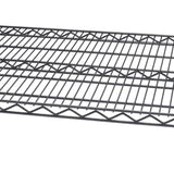 TRINITY Outdoor 5-Tier Black Anthracite Wire Shelving Rack With Wheels, 60" x 24" x 72"