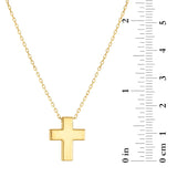 High Polish Cross Pendant in Yellow Gold