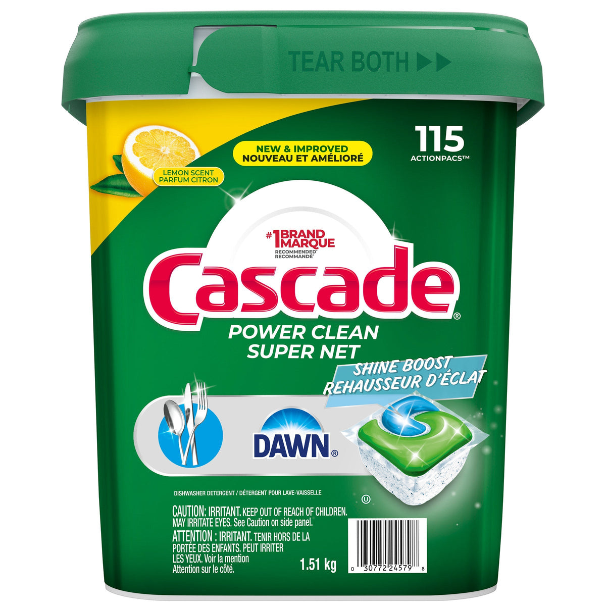 Cascade Power Clean Shine Boost, 115-count