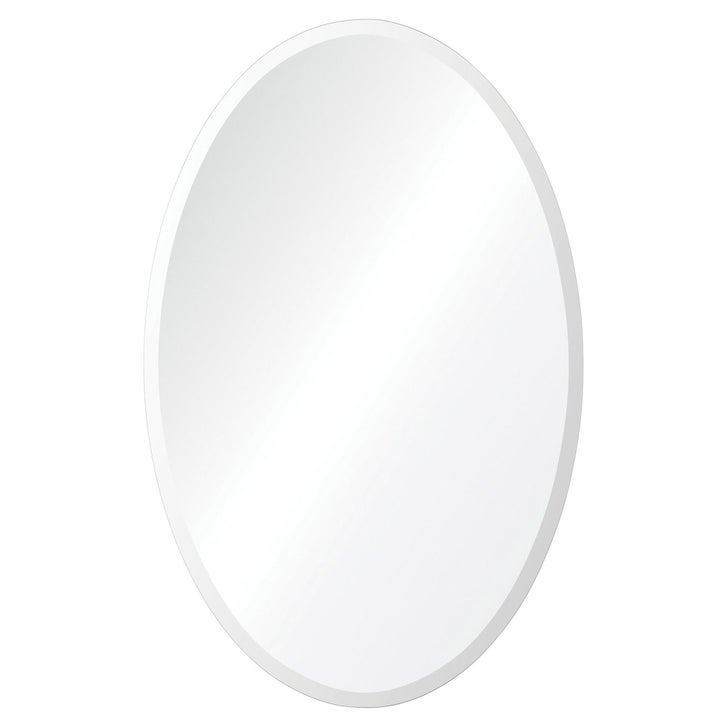 Ollie Frameless Oval Mirror with Beveled Edge