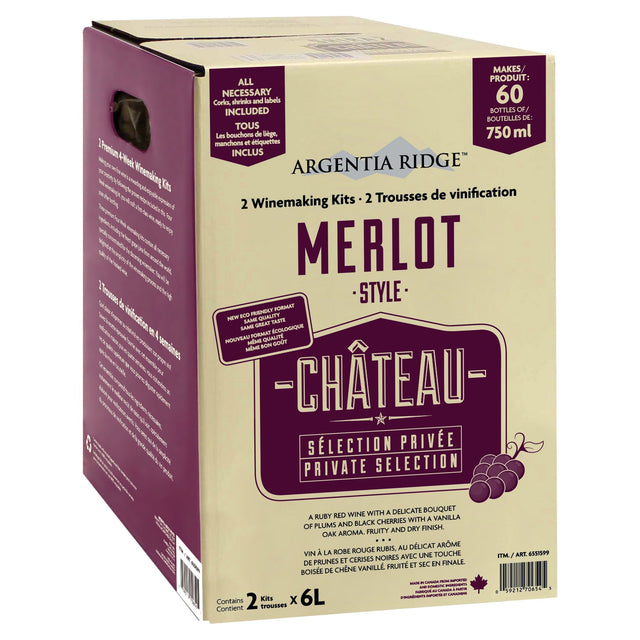 Argentia Ridge Château Private Selection Merlot Wine Kit B3